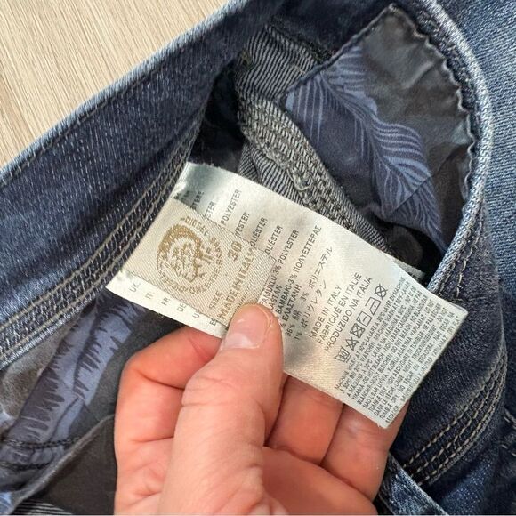 DIESEL TEPPHAR SLIM CARROT Wash 0844T Distressed Stretch Denim Jeans 30” x 26” - Picture 5 of 11